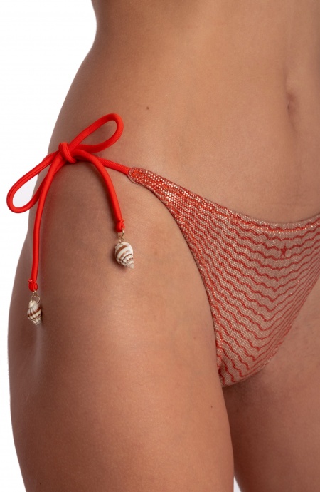 BIKINI TRIANGOLO IMBOTTITO LAMÈ CON ACCESSORIO STAMPA TIGER SUN Pin-Up Stars - 4