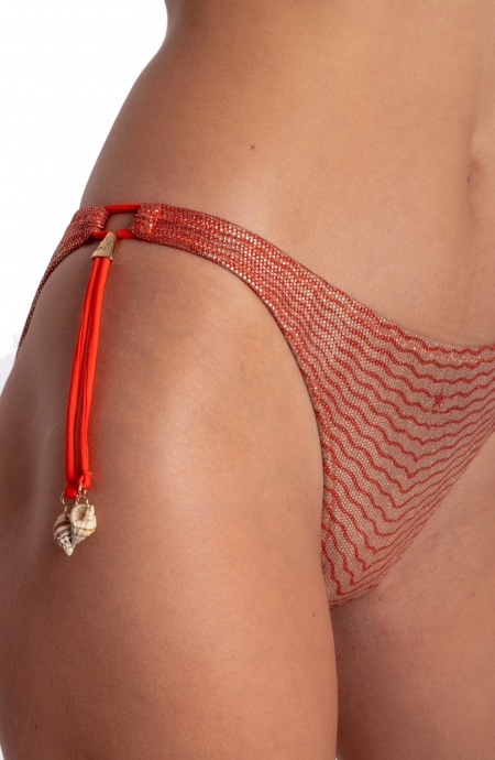 BIKINI TRIANGOLO IMBOTTITO LAMÈ CON ACCESSORIO STAMPA TIGER SUN Pin-Up Stars - 7