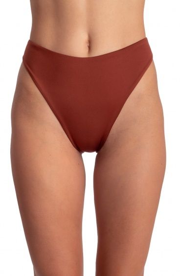 SLIP BIKINI VITA ALTA SGAMBATO TINTA UNITA Pin-Up Stars - 1