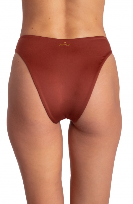 SLIP BIKINI VITA ALTA SGAMBATO TINTA UNITA Pin-Up Stars - 2