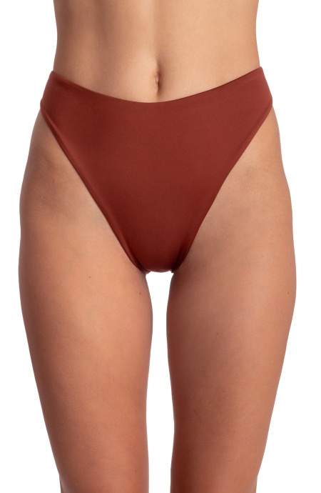 SLIP BIKINI VITA ALTA SGAMBATO TINTA UNITA Pin-Up Stars - 11