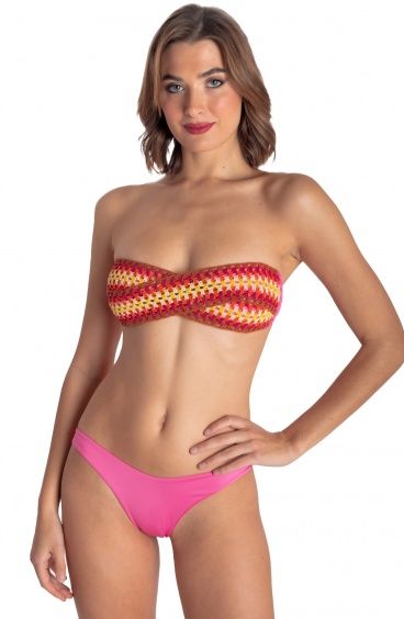 BIKINI FASCIA IMBOTTITA CON PASSAMANERIA CROCHET Pin-Up Stars - 1