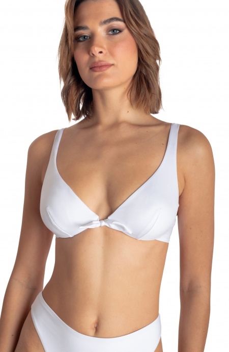 TOP BIKINI BALCONCINO CON FERRETTO TINTA UNITA Pin-Up Stars - 1 TOP BIKINI BALCONCINO CON FERRETTO TINTA UNITA Pin-Up Stars - 1