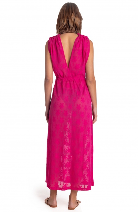 LONG GILET DRESS PALM EMBROIDERY Pin-Up Stars - 6