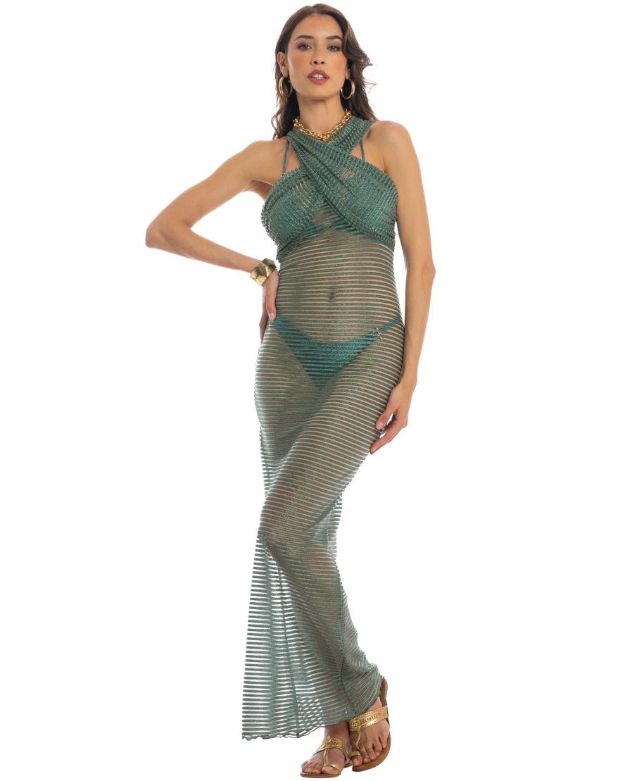 Gold Line Long Dress