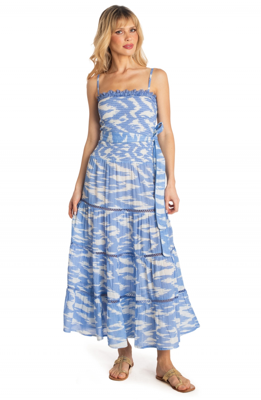 Elegante E Alla Moda Abto Lungo Da Donna Tagle Comode Con Stampa