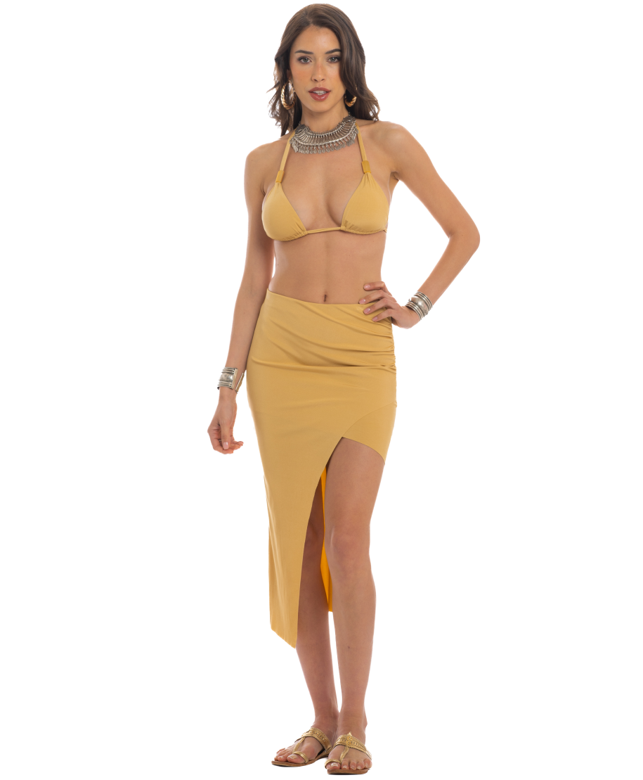 Asymmetrical Skirt Ribbed