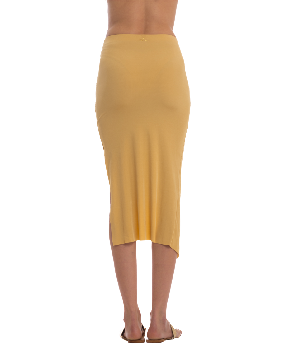 Asymmetrical Skirt Ribbed