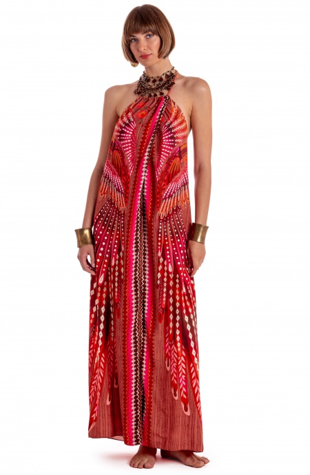 OPEN LONG DRESS WINGS PRINT Pin-Up Stars - 2