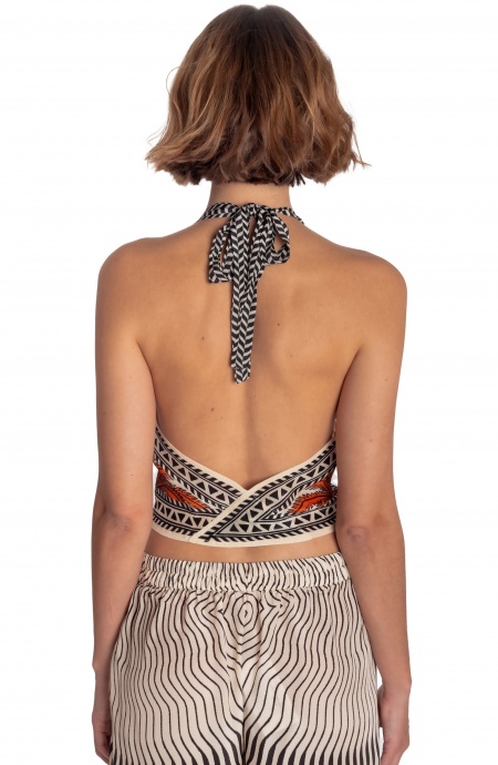 TOP FOULARD STAMPA TIGER SUN Pin-Up Stars - 9