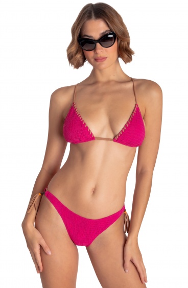 BIKINI TRIANGOLO IMBOTTITO RICAMO PALME Pin-Up Stars - 19