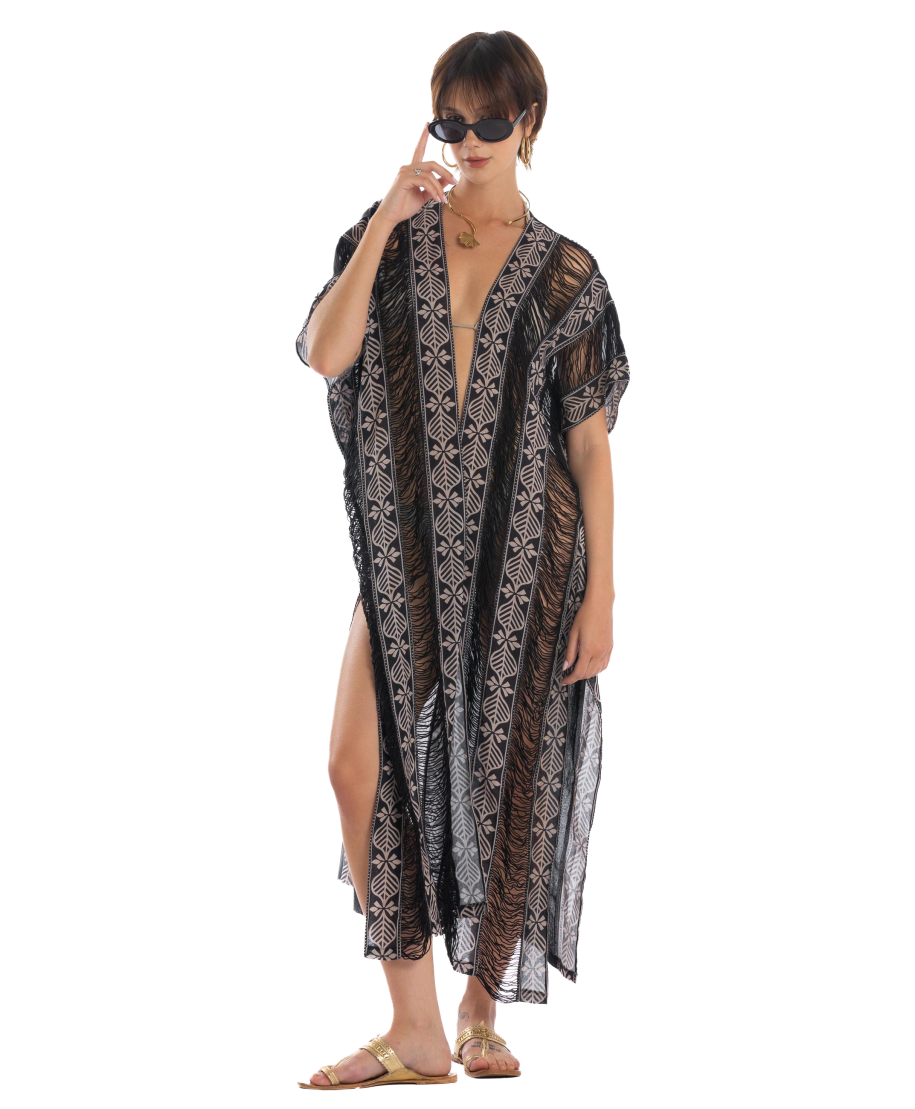 Lotus Flower Caftan Dress