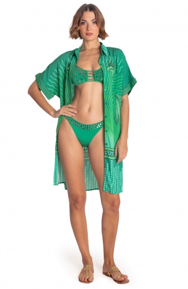 ROBE COURTE AVEC CEINTURE IMPRIMÉE TIGRE ET SOLEIL Pin-Up Stars - 4