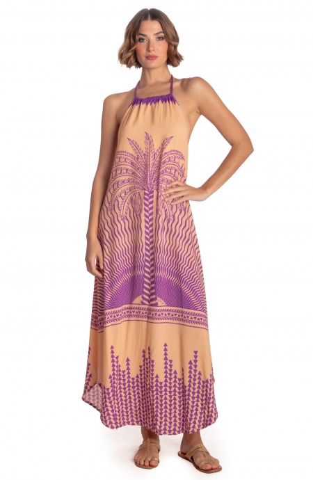 ROBE LONGUE DÉCOLLETÉ DOS IMPRIMÉ TIGRE SOLEIL Pin-Up Stars - 4