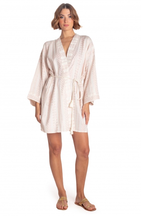 KURZER KIMONO MIT GÜRTEL Pin-Up Stars - 5