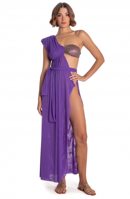 LONG DRESS IN TULLE MONOSPALLA CON FASCIA Pin-Up Stars - 4