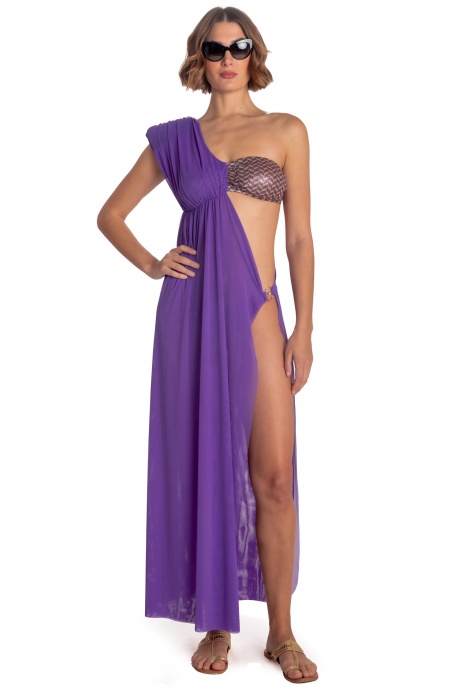 LONG DRESS IN TULLE MONOSPALLA CON FASCIA Pin-Up Stars - 2 LONG DRESS IN TULLE MONOSPALLA CON FASCIA Pin-Up Stars - 2