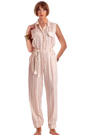 LONG LUREX JUMPSUIT WITH BELT Pin-Up Stars - 1