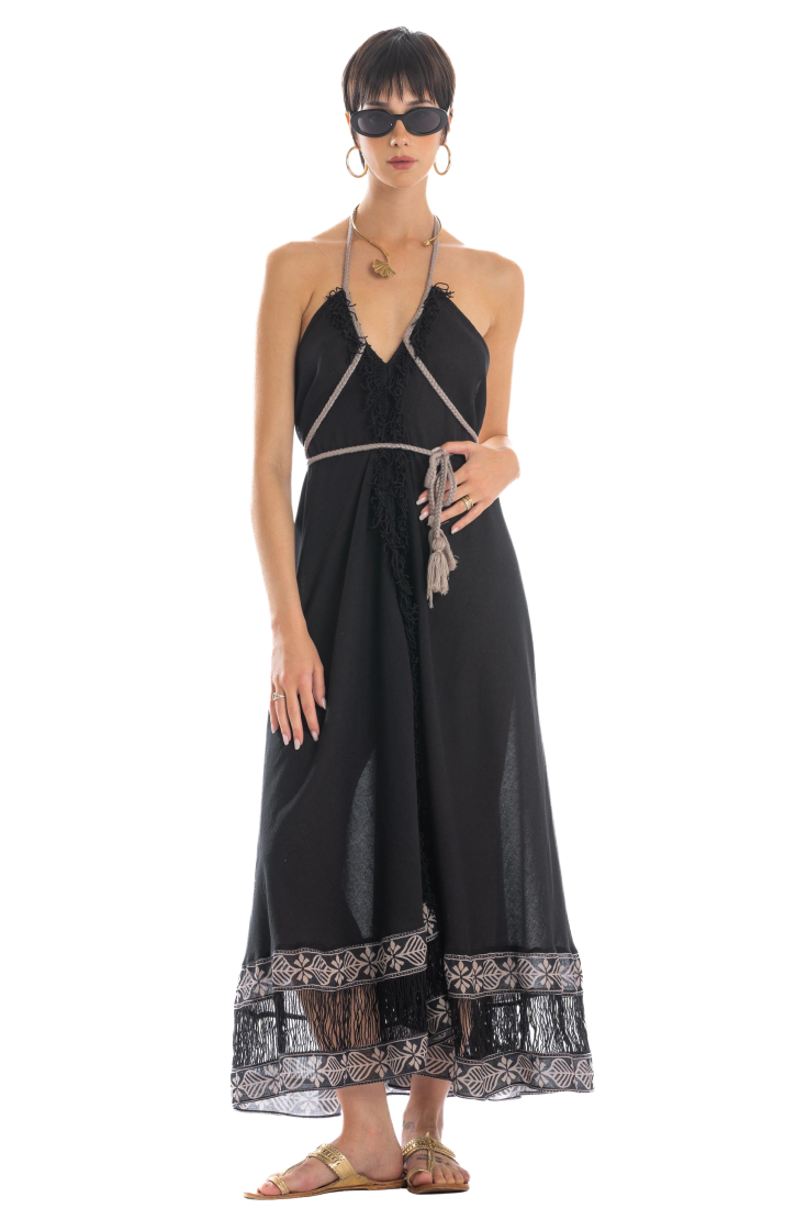 Lotus Flower Long Dress