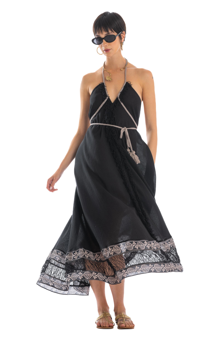 Lotus Flower Long Dress