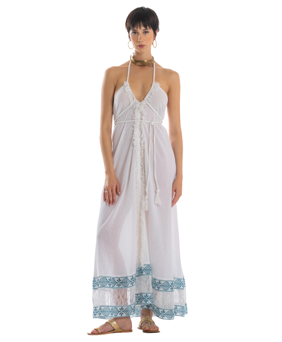 Lotus Flower Long Dress