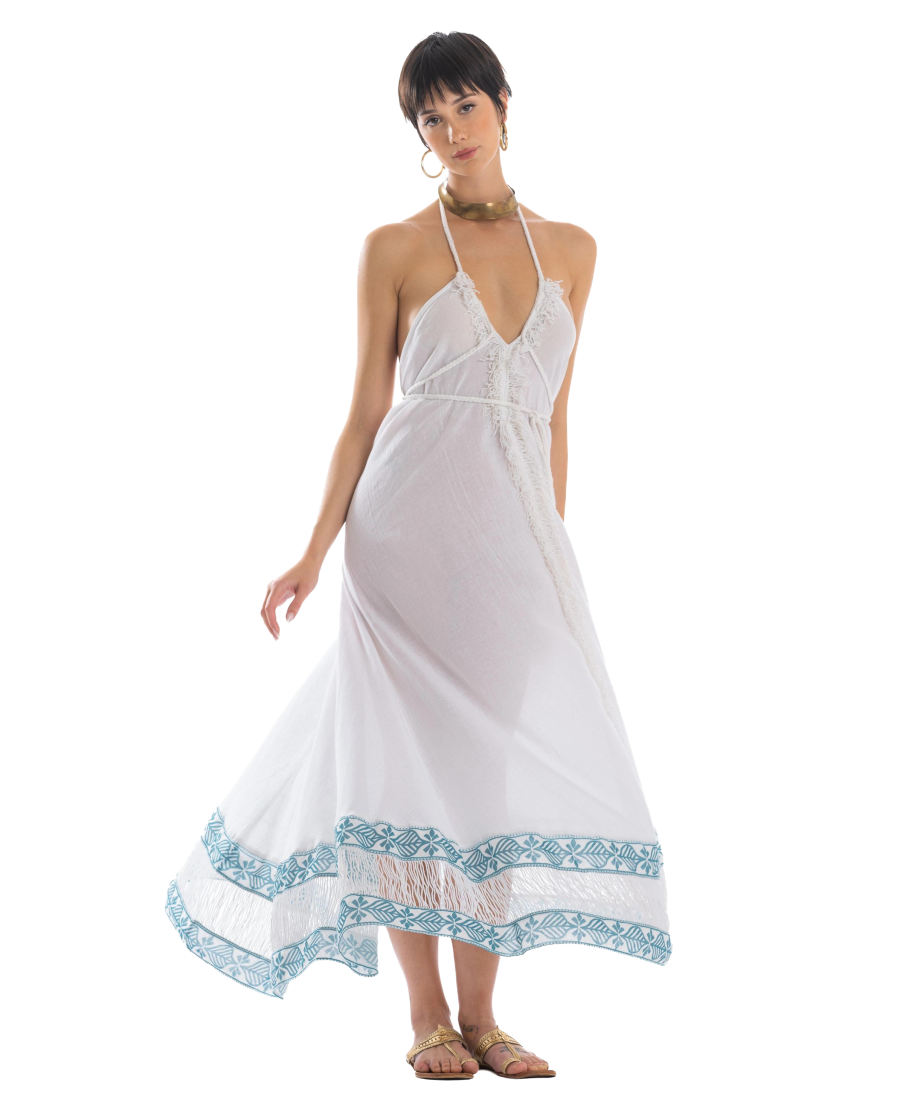 Lotus Flower Long Dress