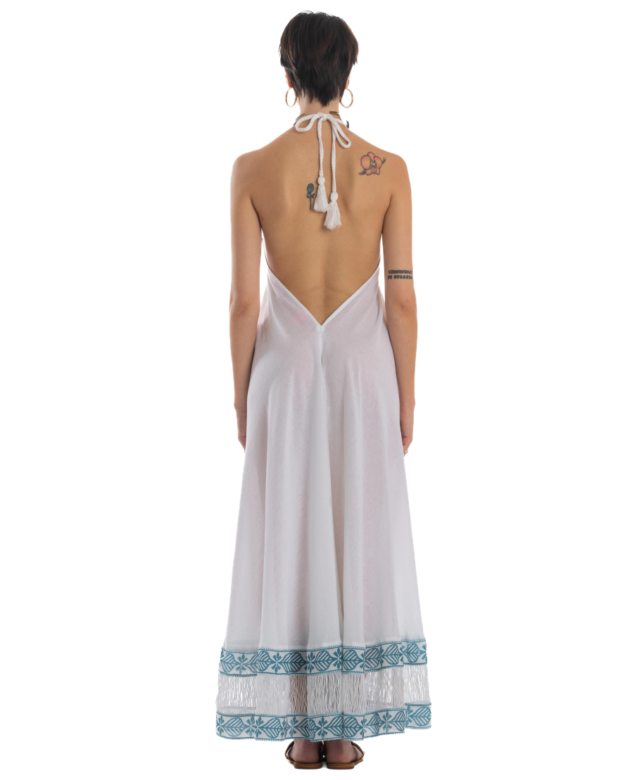 Lotus Flower Long Dress
