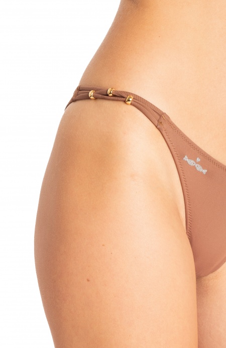 PADDED TRIANGLE BIKINI WITH BEADS SOLID COLOR Poisson D'Amour - 32