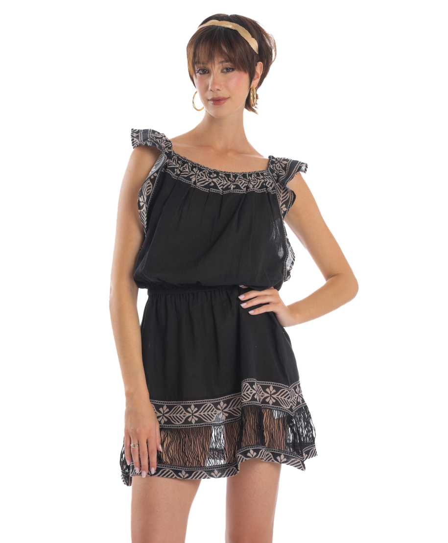 Lotus Flower Short Dress