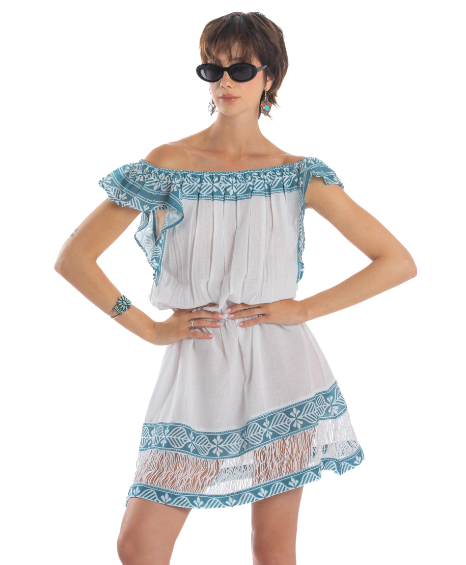 Lotus Flower Short Dress