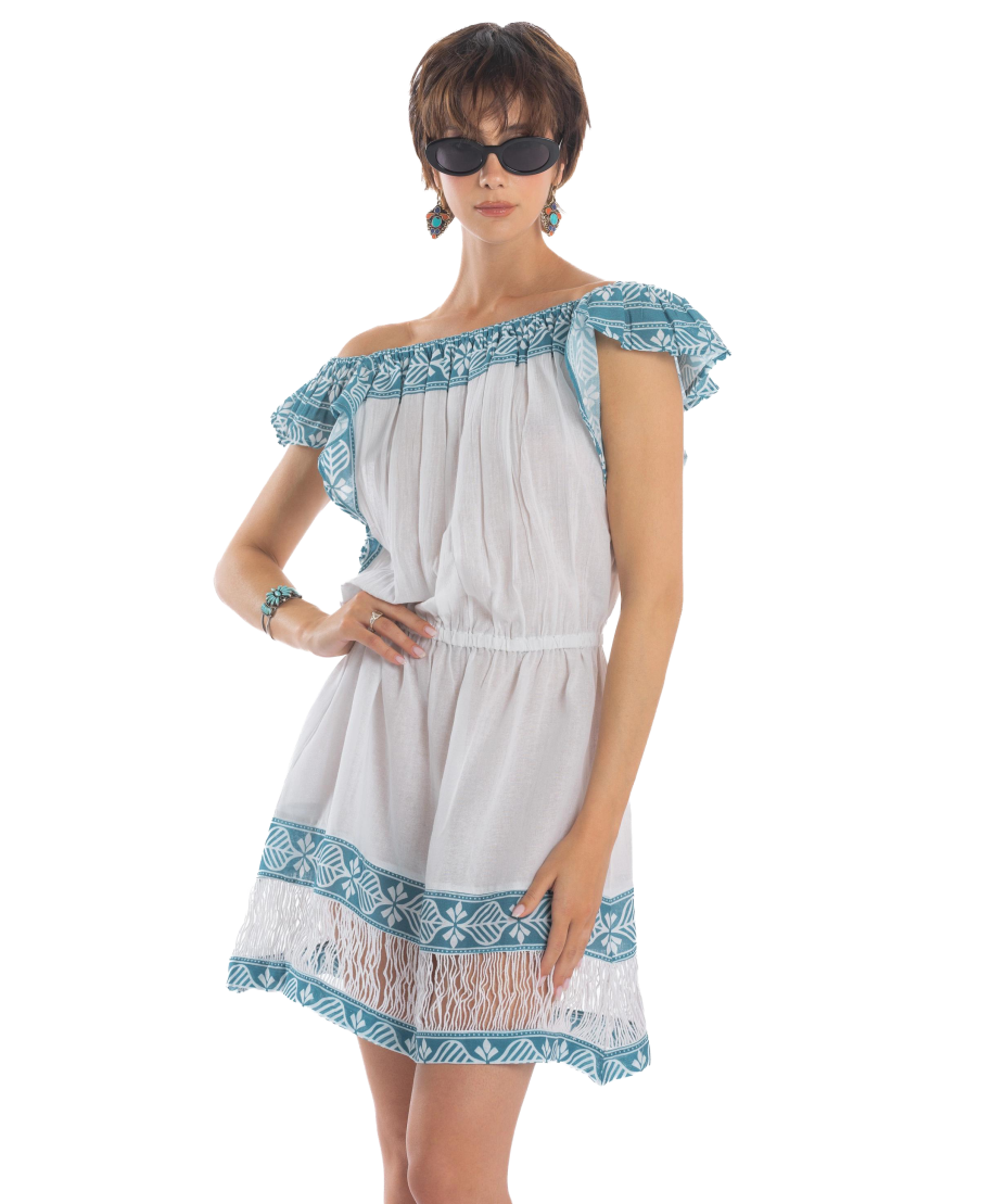 Lotus Flower Short Dress