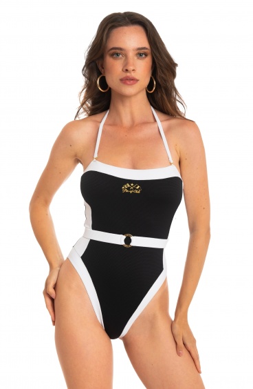 Pin-Up Club Belt One Piece Swimsuit Pin-Up Stars - 2