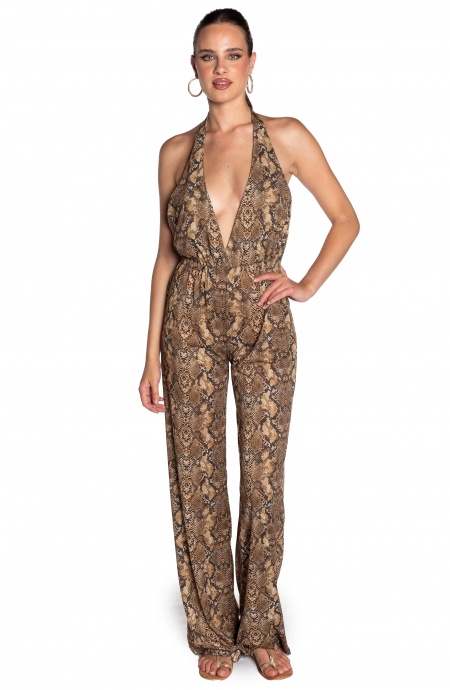 Anaconda Full Neck Back Jumpsuit Pin-Up Stars - 6