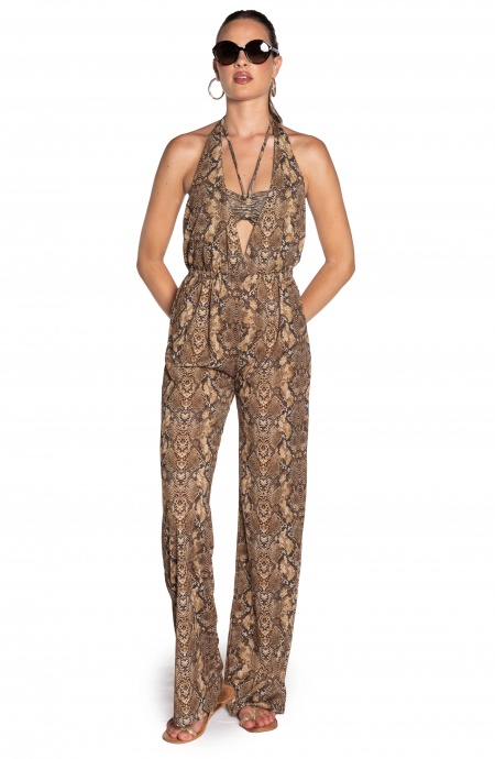 Anaconda Full Neck Back Jumpsuit Pin-Up Stars - 7