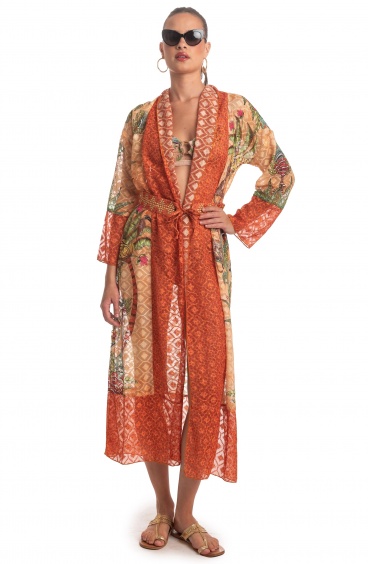 Kimono Lungo Safari Pin-Up Stars - 2