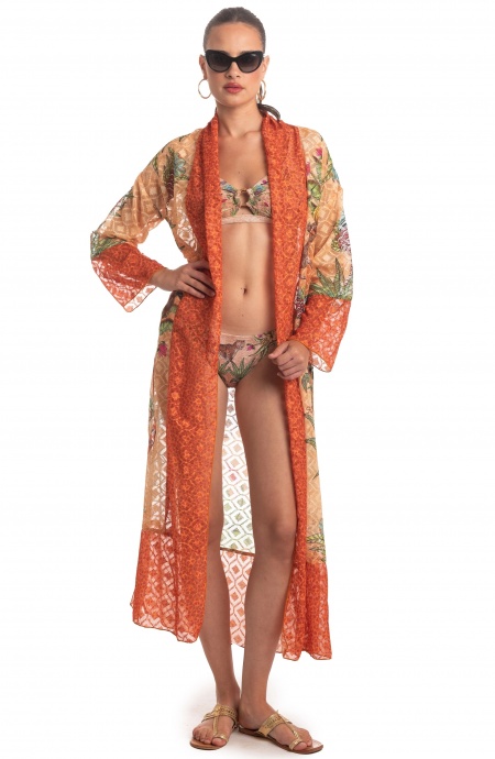 Kimono Lungo Safari Pin-Up Stars - 3