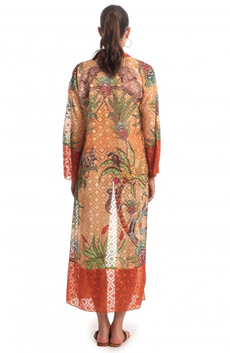Kimono Lungo Safari Pin-Up Stars - 5