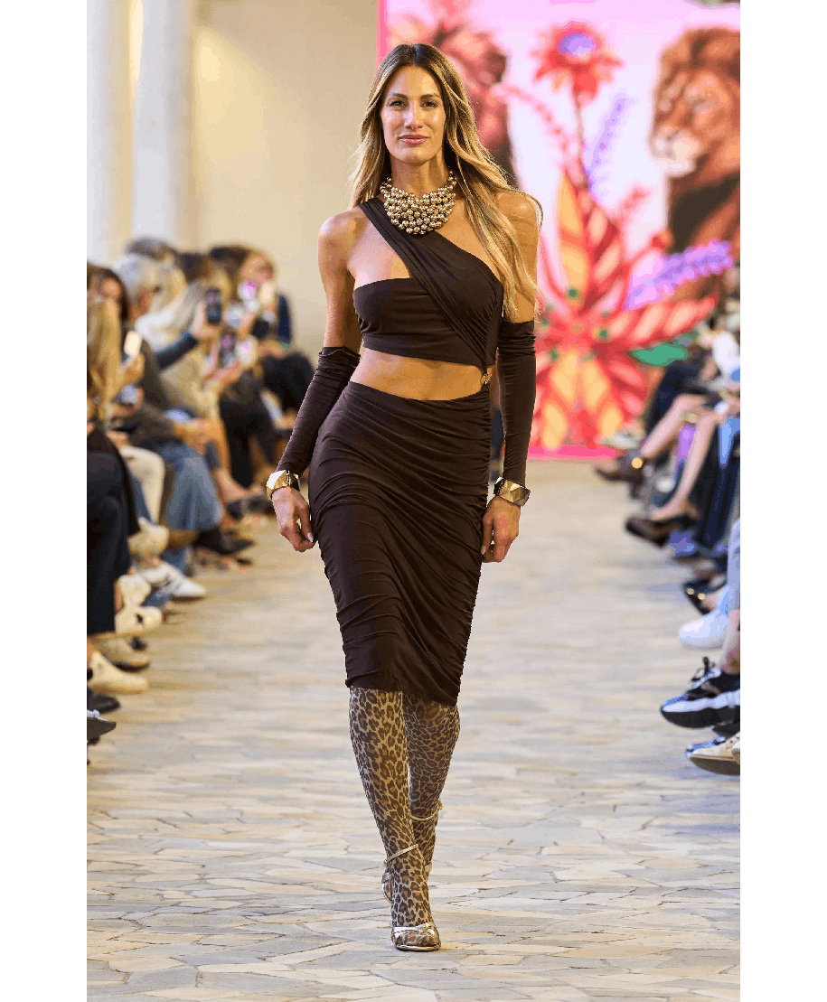 Abito Lungo Monospalla Cut-Out