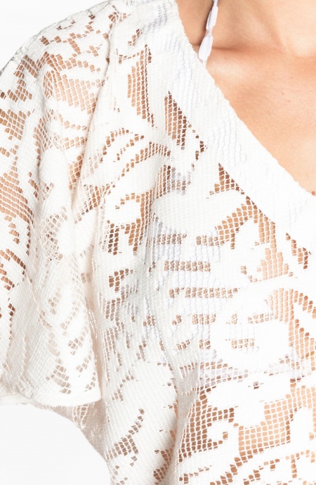 Caftan Dress Macramé Solid Color Pin-Up Stars - 4