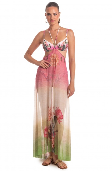 Desert Flower Tulle Pareo Dress Pin-Up Stars - 2