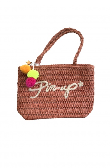 Ecological Small Raffia Bag Pin-Up Stars - 5