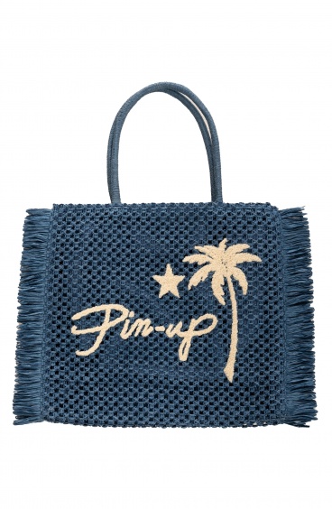 Ecological Raffia Shopper Bag Pin-Up Stars - 4