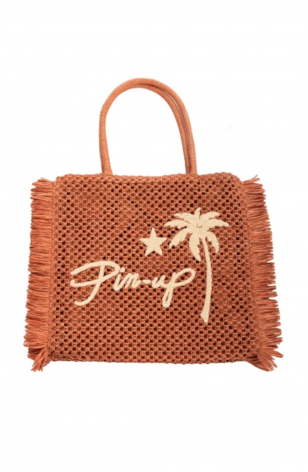 Ecological Raffia Shopper Bag Pin-Up Stars - 5