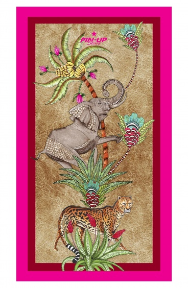 Maxi Double Face Safari and Optical Beach Towel Pin-Up Stars - 2
