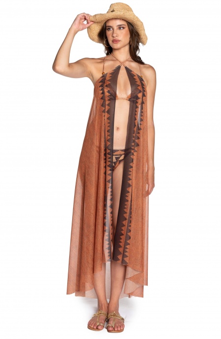 African Braided Tulle Pareo Long Dress Pin-Up Stars - 10