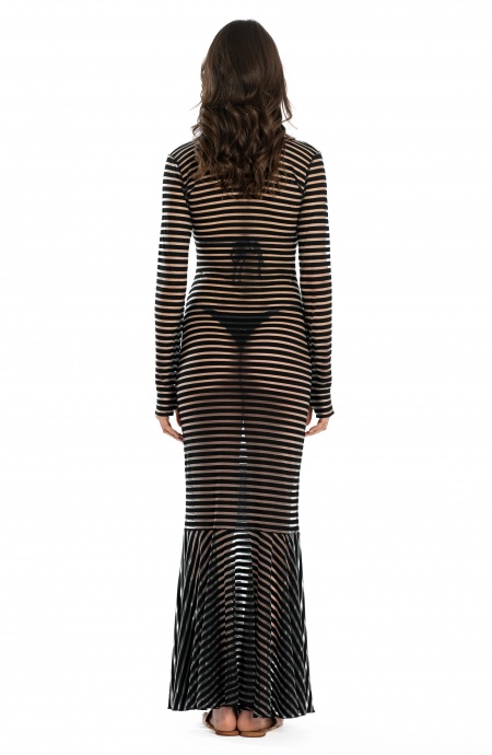 Marina Gold Long Dress Pin-Up Stars - 8