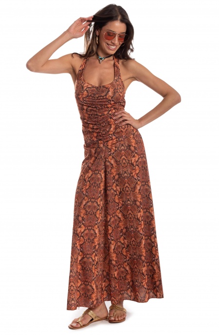 Long Dress Anaconda Back Neckline Pin-Up Stars - 11