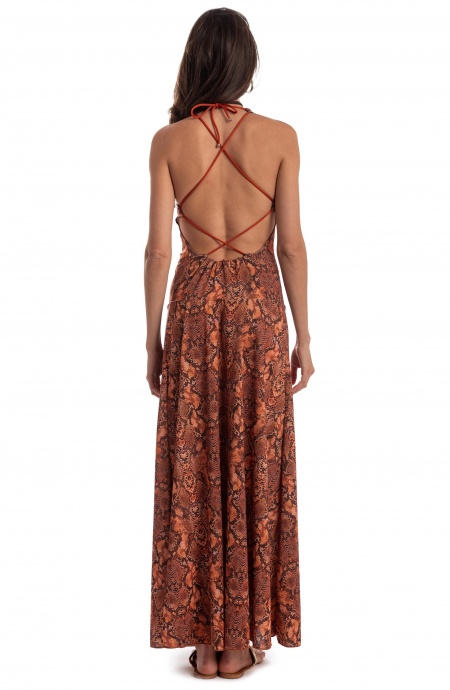 Long Dress Anaconda Back Neckline Pin-Up Stars - 12