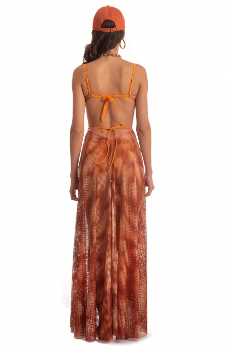 FAN STITCH SHADED NET PAREO DRESS Pin-Up Stars - 17