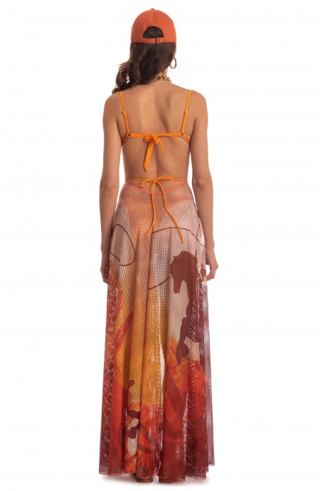 FAN STITCH SHADED NET PAREO DRESS Pin-Up Stars - 19